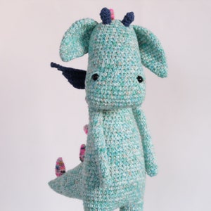 Crochet Amigurumi Dragon PATTERN ONLY PDF Download Stuffed Animal Diy Tutorial image 10