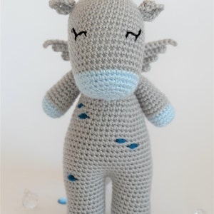 Crochet Amigurumi Button the Dragon Stuffed Animal PDF PATTERN ONLY Toy image 7