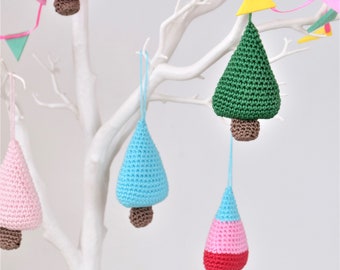 Christmas Tree Amigurumi Crochet Ornament PATTERN ONLY