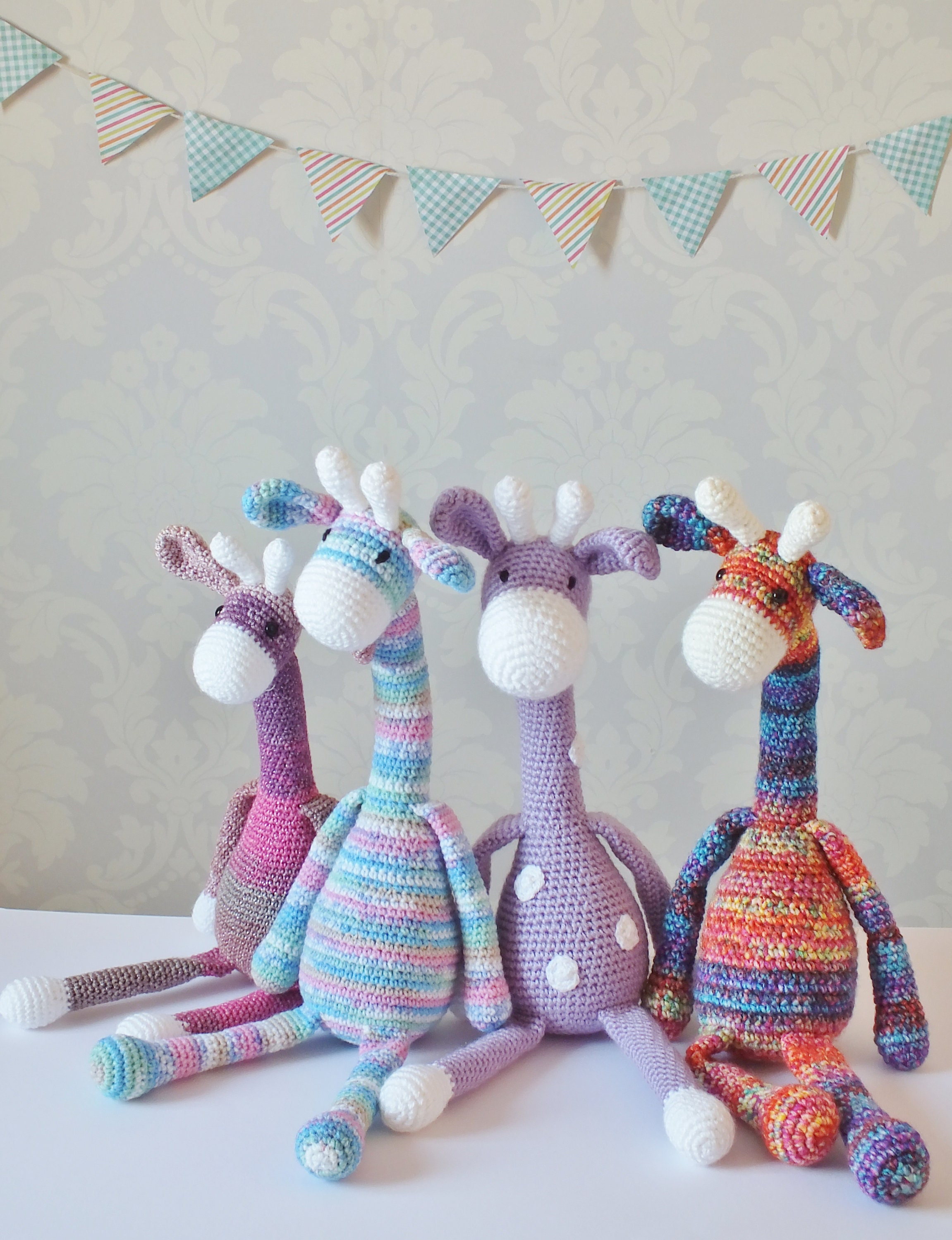 Crochet plush toy giraffe amigurumi