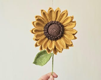 Crochet Sunflower Pattern, DIY Bouquet (PDF Tutorial)