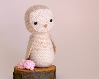 Crochet Amigurumi Owl PATTERN ONLY PDF Instant Download Stuffed Animal diy Toy