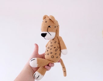 Amigurumi PATTERN PDF Download Charlie the Cheetah. Crochet Stuffed Toy Animal