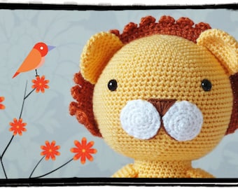 Crochet Lion Amigurumi PATTERN ONLY PDF Download  Toy Animal Crochet Pattern