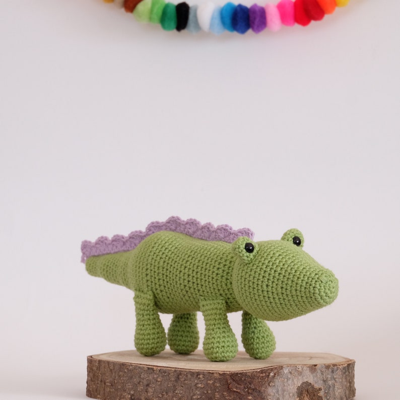 Crochet Amigurumi Crocodile PATTERN ONLY PDF Download Childrens Gift Stuffed Animal Toy image 1