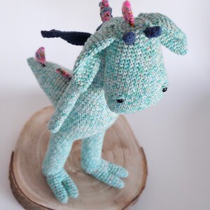 Crochet Amigurumi Dragon PATTERN ONLY PDF Download Stuffed Animal Diy Tutorial image 5