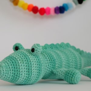 Crochet Amigurumi Crocodile PATTERN ONLY PDF Download Childrens Gift Stuffed Animal Toy image 6