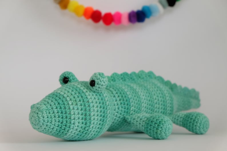Crochet Amigurumi Crocodile PATTERN ONLY PDF Download Childrens Gift Stuffed Animal Toy image 6