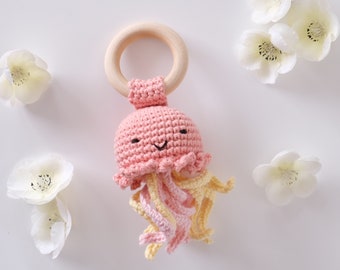 Jellyfish Crochet pattern baby teether PATTERN ONLY amigurumi jellyfish