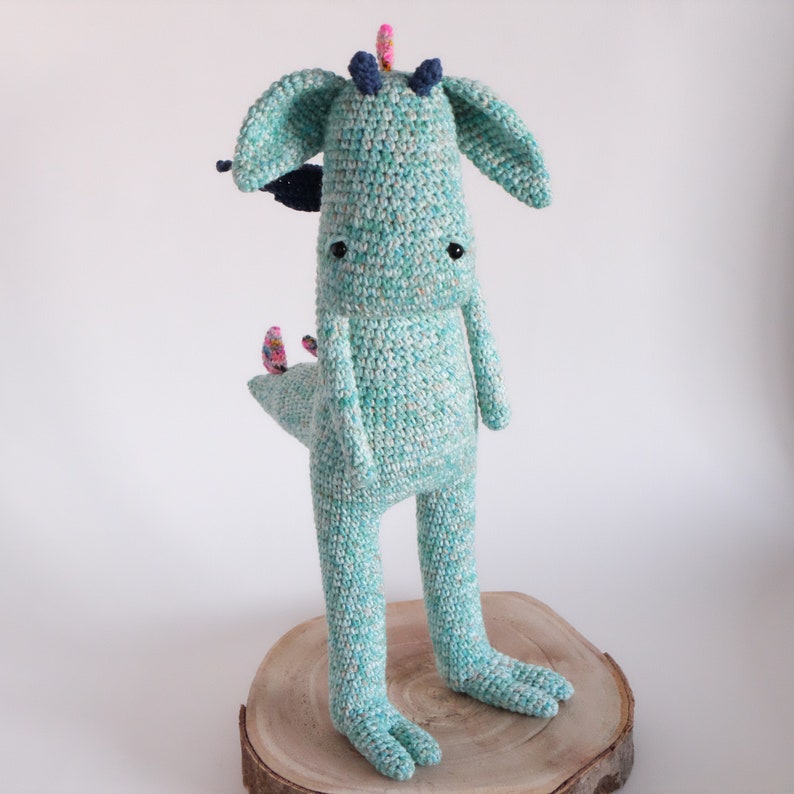 Crochet Amigurumi Dragon PATTERN ONLY PDF Download Stuffed Animal Diy Tutorial image 6