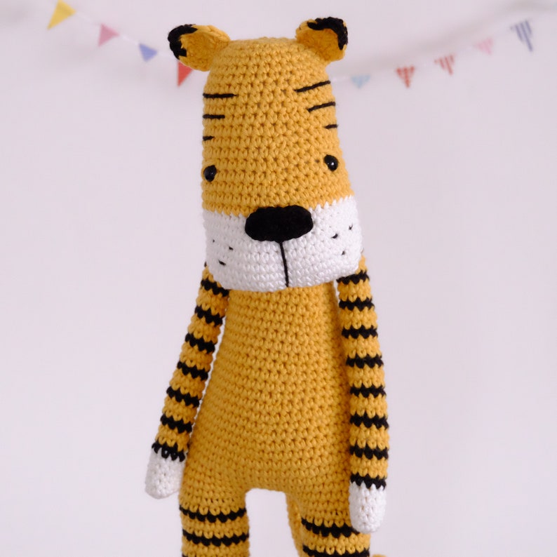 Amigurumi PATTERN Smudge the Tiger Crochet PDF Download diy Stuffed Animal Toy image 4