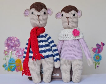 Crochet Monkey Amigurumi Pattern PATTERN ONLY PDF Download Cute Children Toy Diy