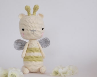 Gehaakt amigurumipatroon honingbij, knuffeldier DIY (pdf)