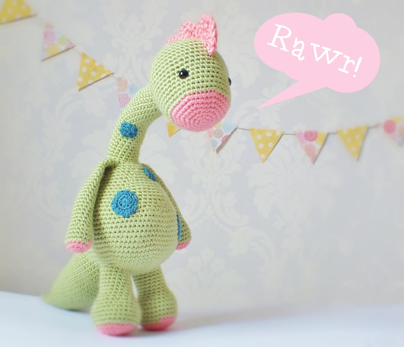 Crochet Dragon and Dinosaur Amigurumi PATTERN ONLY PDF Instant image 1