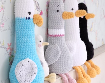 Crochet Duck Amigurumi PATTERN ONLY Download Duck Toy Children Gift  goose stuffed Toy Baby