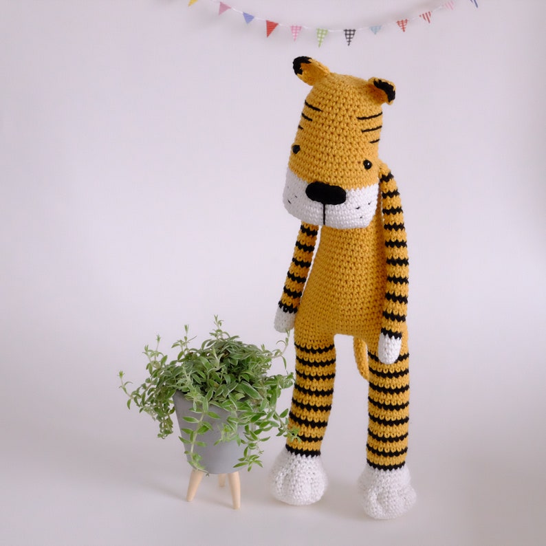 Amigurumi PATTERN Smudge the Tiger Crochet PDF Download diy Stuffed Animal Toy image 9