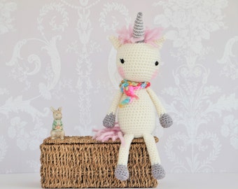 Crochet Amigurumi Unicorn PATTERN ONLY Instant Download Childrens Gift Stuffed Animal Soft Toy