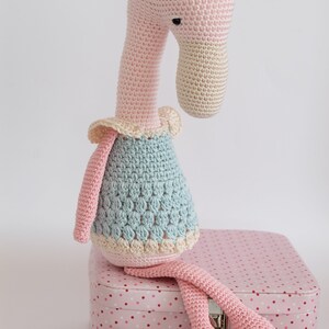 Crochet Amigurumi Flamingo PATTERN ONLY PDF download Stuffed Toy Bird image 5