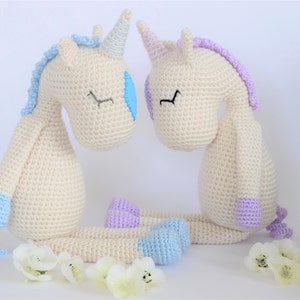 Amigurumi  PATTERN Flossie the Unicorn Stuffed Animal Crochet Download