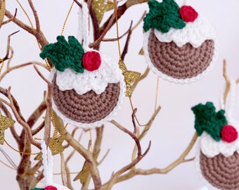 Crochet Pattern. DIY Crochet Christmas Pudding Ornament PATTERN ONLY*