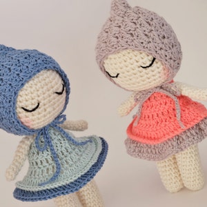 Crochet Amigurumi 7 Inch Doll PATTERN ONLY PDF Download Plush Doll Diy Handmade Doll Childrens Gift