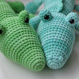 Crochet Amigurumi Crocodile PATTERN ONLY PDF Download Childrens Gift Stuffed Animal Toy image 5