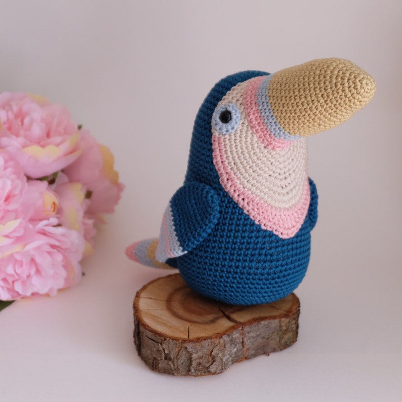 Amigurumi Crochet Toucan Bird PATTERN ONLY Pdf Download Stuffed Animal Toy image 6