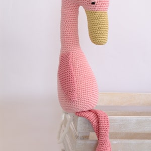 Crochet Amigurumi Flamingo PATTERN ONLY PDF download Stuffed Toy Bird image 3