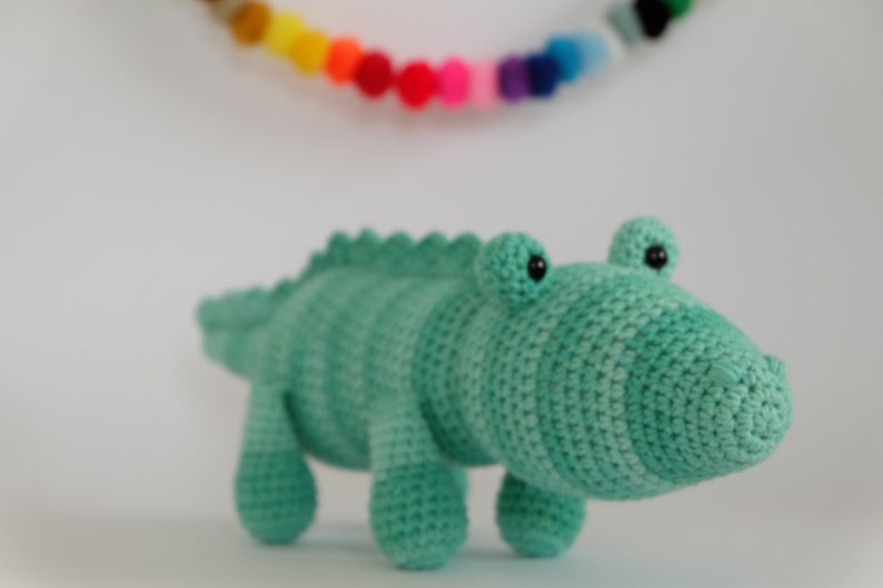 Crochet Amigurumi Crocodile PATTERN ONLY PDF Download Childrens Gift Stuffed Animal Toy image 4