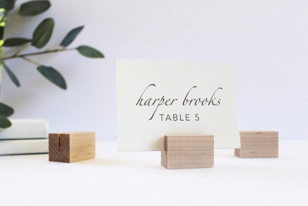 Wooden Place Card Holders Wood Place Card Stands Wood Table Number