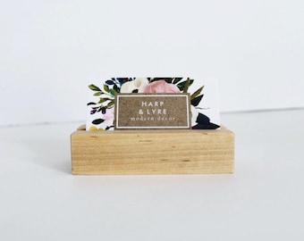 Maple Wood Business Card Holder - Business Cards - Wooden Recipe Card Holder - Desk Accessory - Photo Display