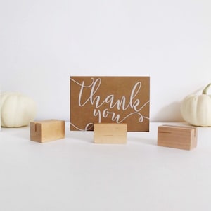 Wood Photo Stands - Place Card Holder - Wood Print Photo Stands - Office Organization - Desk Accessory - Instax Photo Display