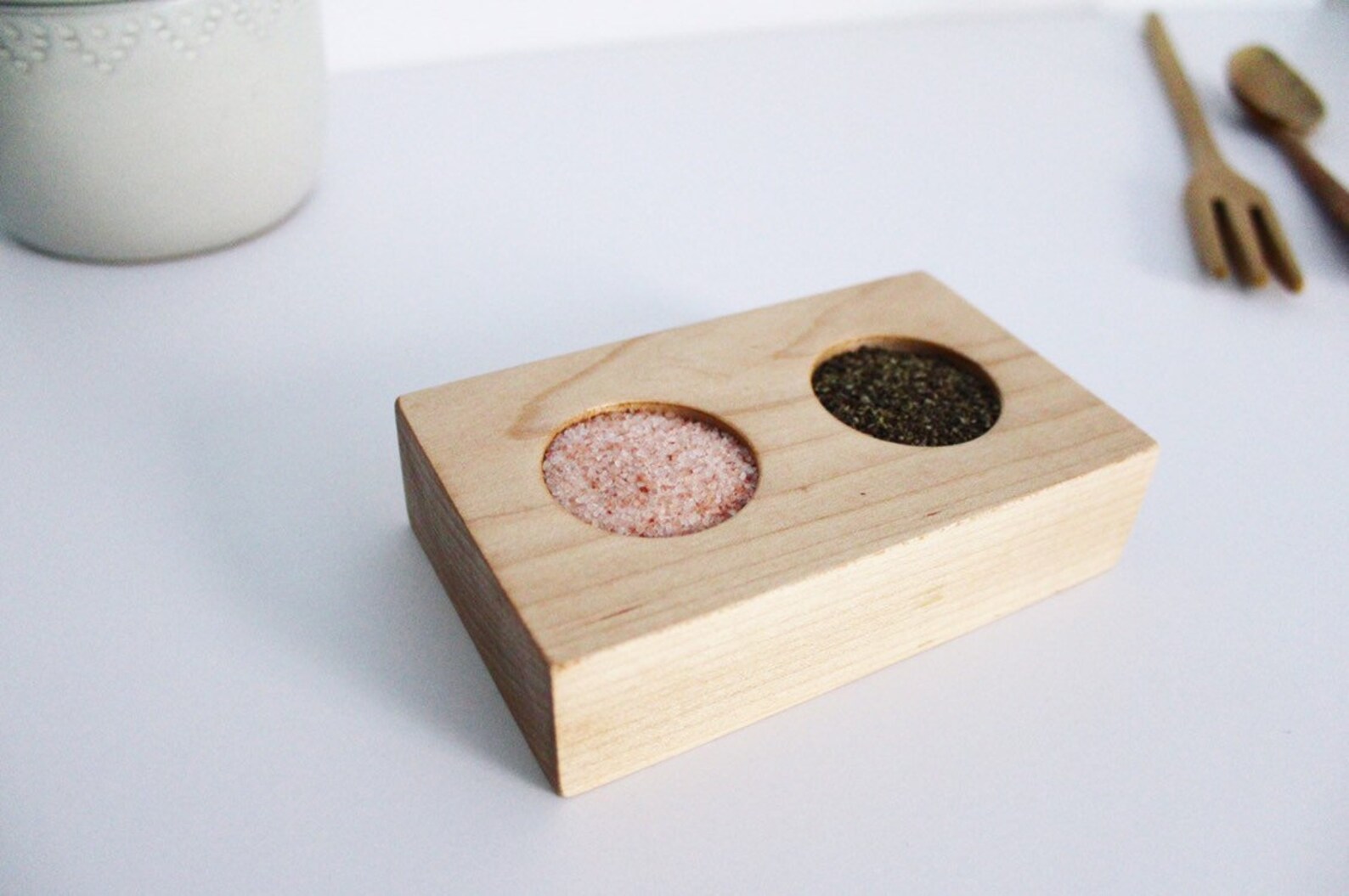 Wooden Salt and Pepper Holder Salt and Pepper Shaker Etsy