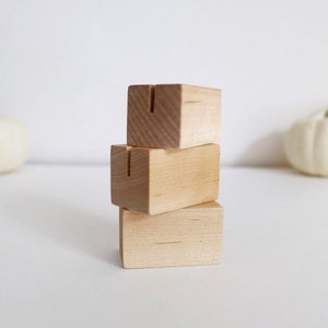 Wood Photo Stands - Place Card Holder - Wood Print Photo Stands - Office Organization - Desk Accessory - Instax Photo Display