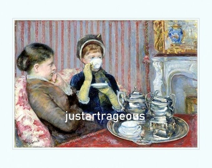 Mary Cassatt-the Tea-1880. Edwardian Ladies Tea, Tea Party, Dining Room ...