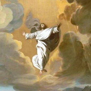 Jesus ascending to heaven 1775 John singleton Copley. religious art, Christian art, antique religious art, 11x14 canvas art print image 2