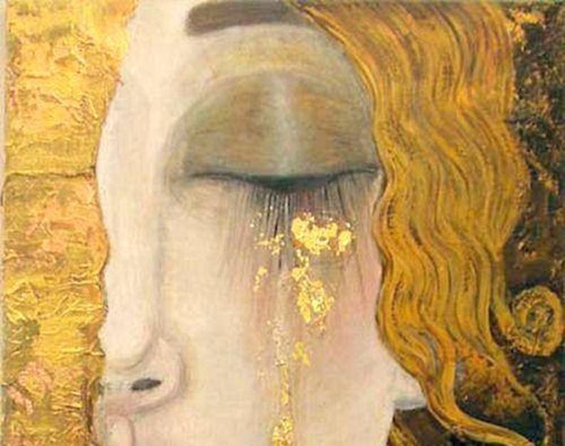 Freyas Tears by Gustav Klimt art deco era Godess of sex