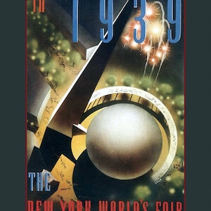 1939 at the New York Worlds Fair, US events, vintage fair posters, mid century posters, worlds fair posters, 11x14&quot; canvas art prints