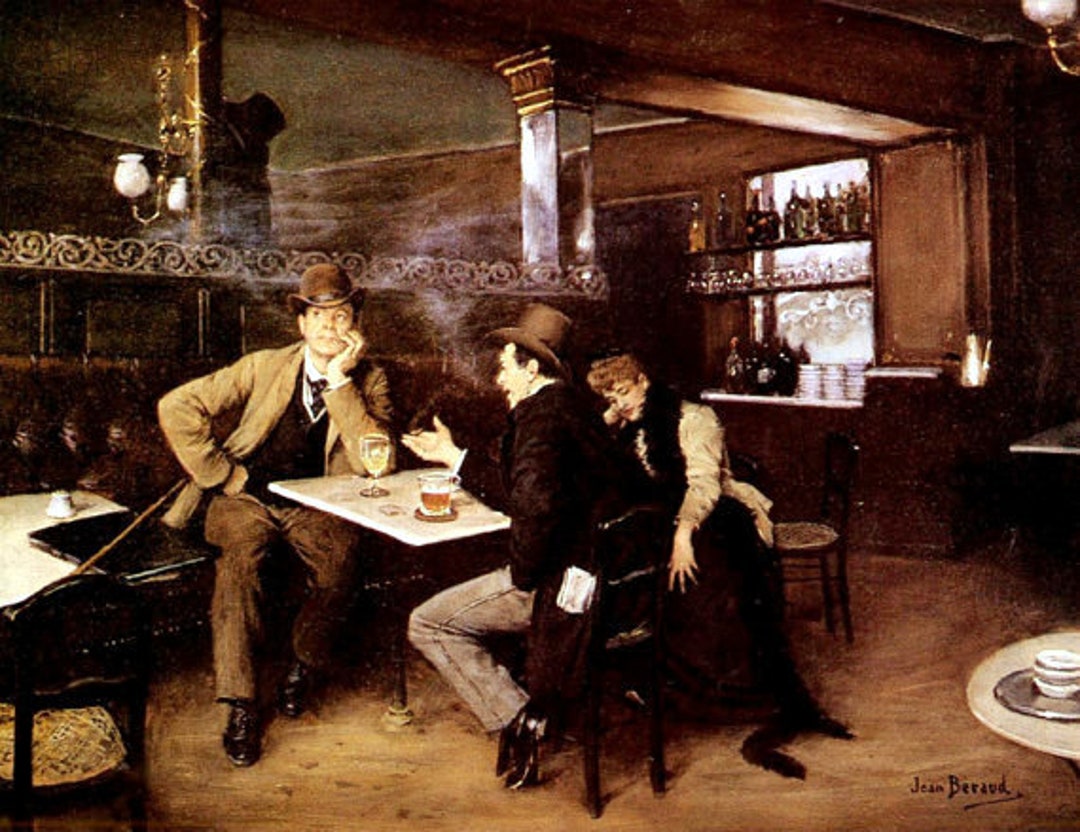 Jean Beraud、Scene de Bistro、希少画集より、新品額装付 il_1080xN.1512816943_m0hl.jpg