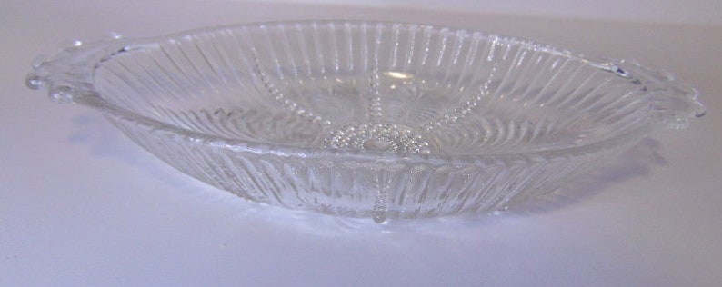 Vintage Pressed Glass Relish Dish Bowl With Leaf Design and - Etsy