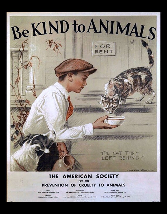 Be-kind-to-animals-vintage-poster-morgan Dennis - Etsy Be-kind-to-animals-vintage-poster-morgan Dennis - Etsy
