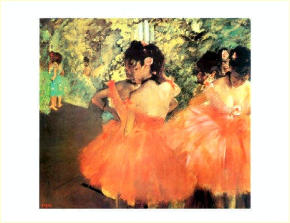 Ballerina In Red Edgar Degas Prima Dancer Ballet Etsy