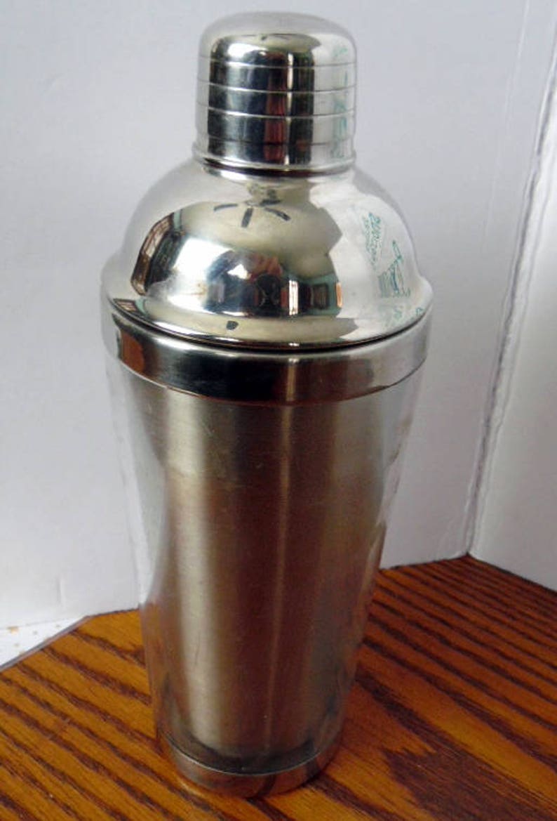 Vintage stainless steel vodka shaker KetelOne Vodka barware Etsy