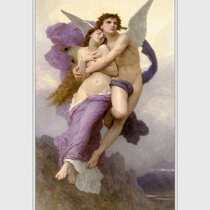 Abduction of Psyche, by Bouguereau. Mythology. William Adolphe Bouguereau, classical art.  printable art. Instant Digital Download,  11x14&quot;