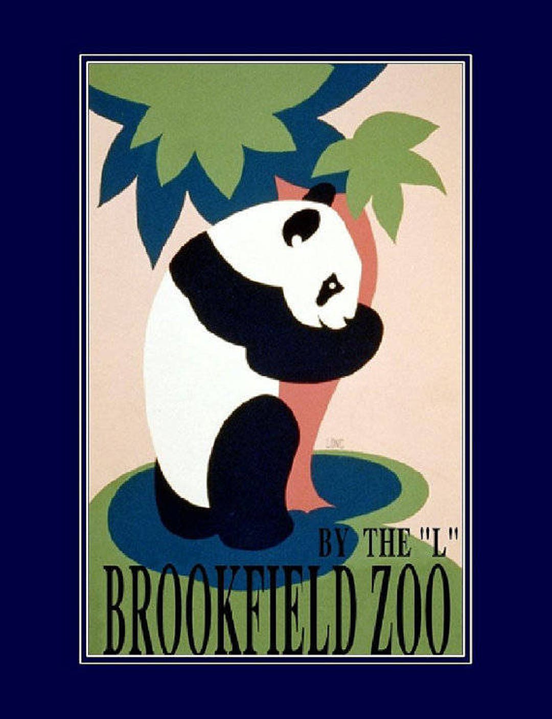 Brookfield Zoo, Chicago, Illinois, Advertisement, Panda Bear, Zoo