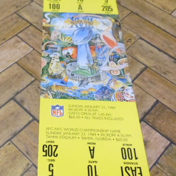 Super Bowl Ticket Replica Etsy