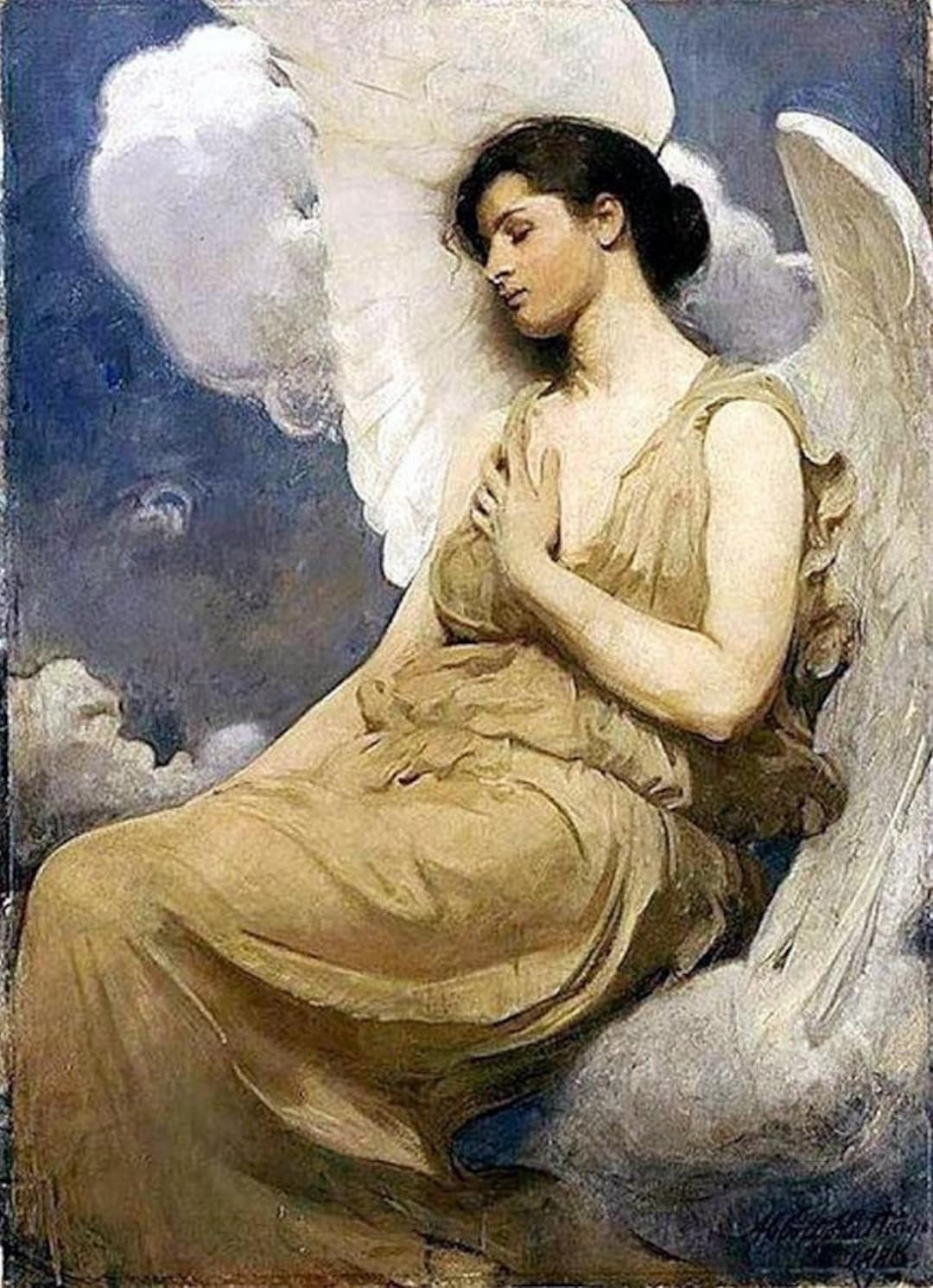 Winged Figure, 1889, Abbott Handerson Thayer, Angels in Art, Antigue ...