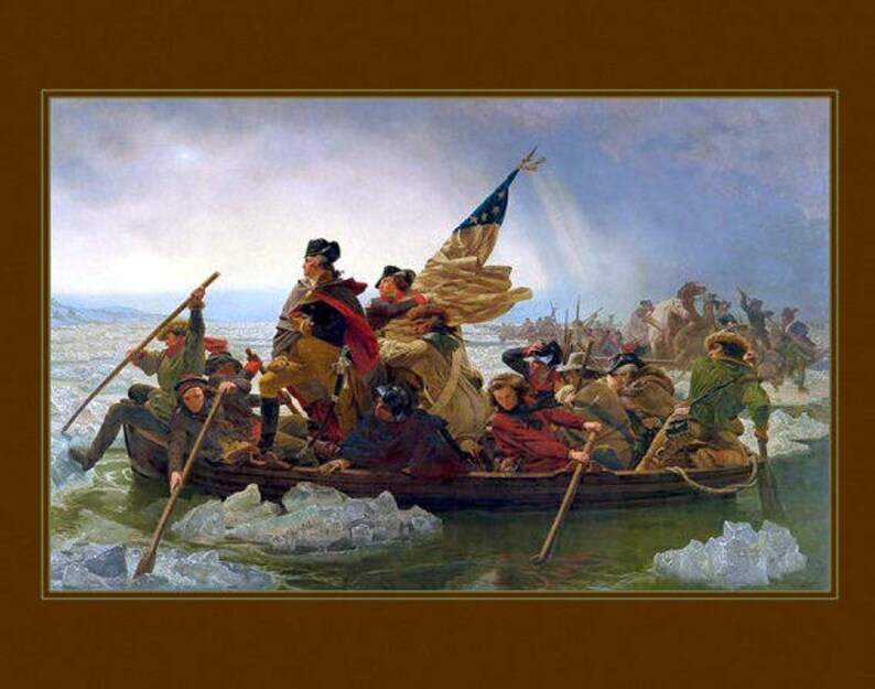 Washington Crossing The Delaware By Emanuel Leutze 1851 Etsy