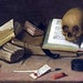 Charles_emmanuel_biset_attributed__still_life_with_books_and_a_skull