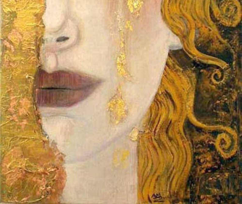 Freyas Tears by Gustav Klimt art deco era Godess of sex